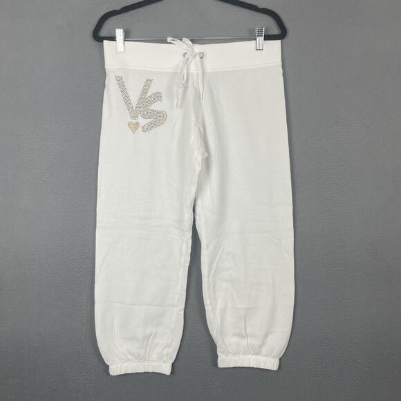 Victorias Secret Supermodel Essentials Pants Womens Small Capri Rhinestone VS - Picture 1 of 12